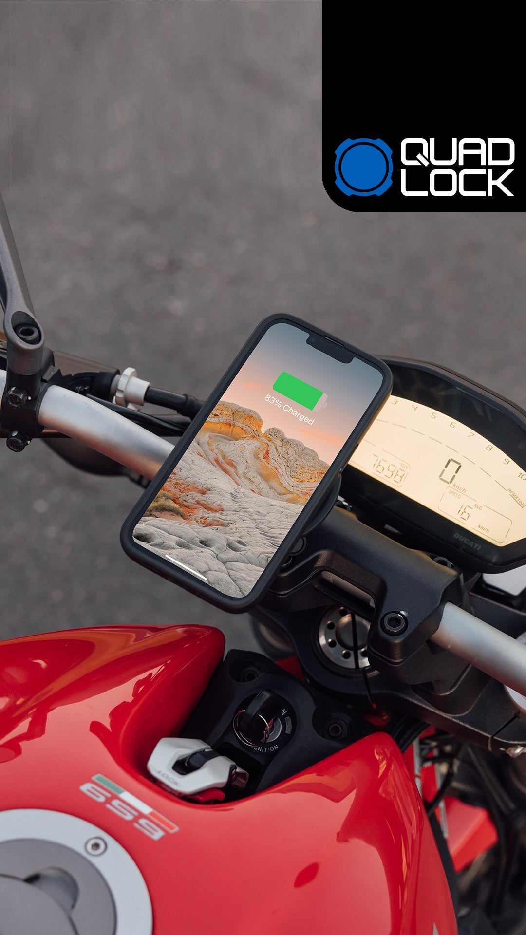 Quad lock motorcycle phone holder best sale