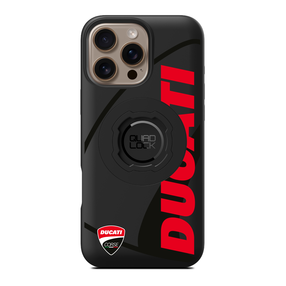 Quad Lock iPhone 16 Ducati 限定ケース ガラスフィルム MAG Cases - Ducati Corse Edition - Quad Lock® Europe - Official Store