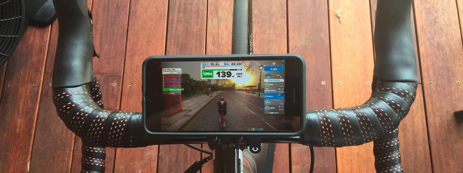 Indoor Cycle training using Zwift iOS and Quad Lock - Quad Lock