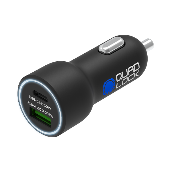 Charging Dual USB 12V Car Charger Quad Lock Europe Official